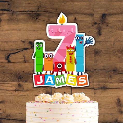 Party Supplies Number Blocks Topper Numberblocks Birthday Party Digital File Numberblocks Cake