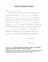 Pre Termination Letter Of Lease Contract Images