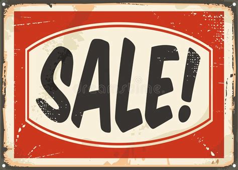 Download Retro Sale Sign On Old Damaged Metal Background Stock Vector - Illustration of poster, discount ...