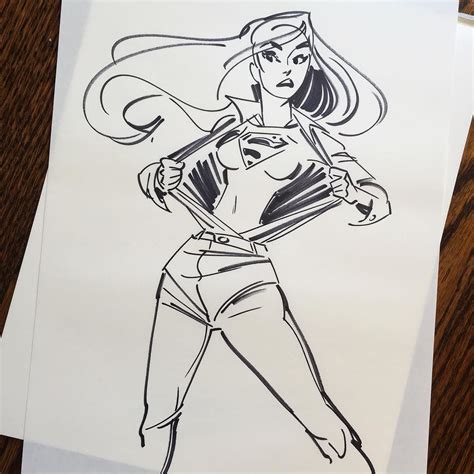 Nathan Greno On Instagram Todays Doodle Supergirl Dccomics