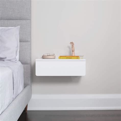 Floating Nightstand With Drawer Floating Bedside Table Amazonca