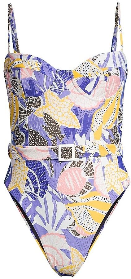 Milly Under The Sea Belted One Piece Swimsuit Shopstyle