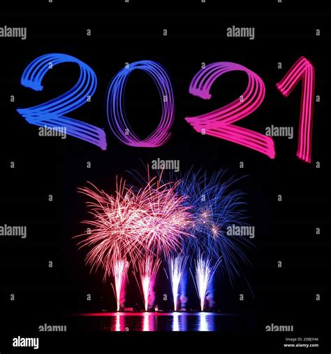 2021 Happy New Year Fireworks Display Stock Photo Alamy