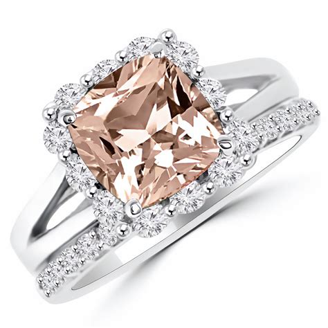 Peach Pink Morganite Engagement Rings Jewelry Point