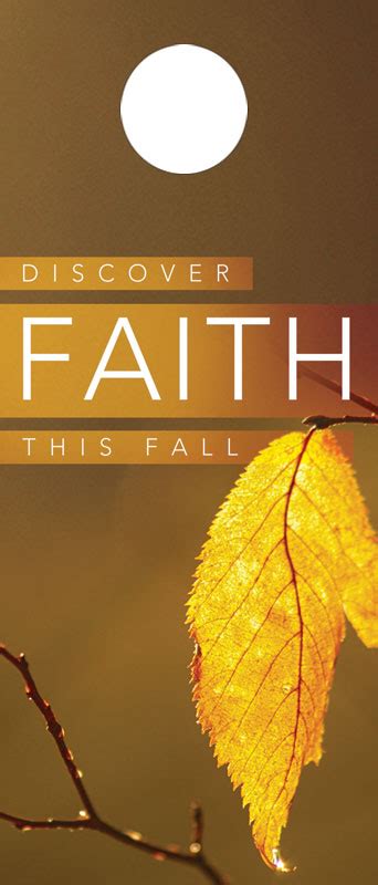 Fall Discover Faith Door Hanger Church Invitations Outreach Marketing