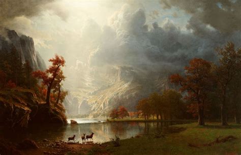Albert Bierstadt Sierra Nevada Morning 1870 Oil On Canvas 78125 X