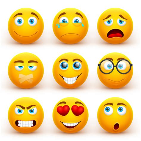 Malbilder emojis smileys und gesichter emojis zum ausmalen einzigartig newsletter page 236 of 249. Premium Vector | Yellow 3d emoticons set. funny smiley ...