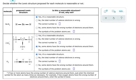 Solved Decide Whether The Lewis Structure Proposed For Each Chegg Com