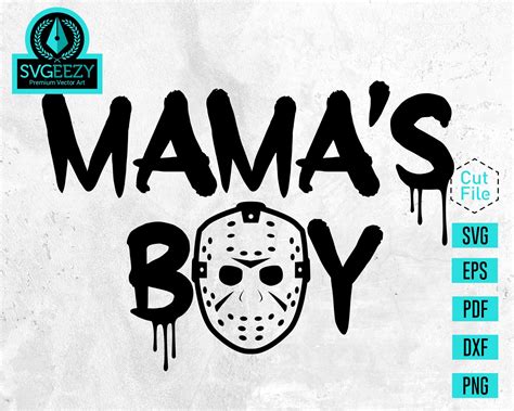 Mamas Boy Svg Halloween Svg Friday The 13th Jason Etsy