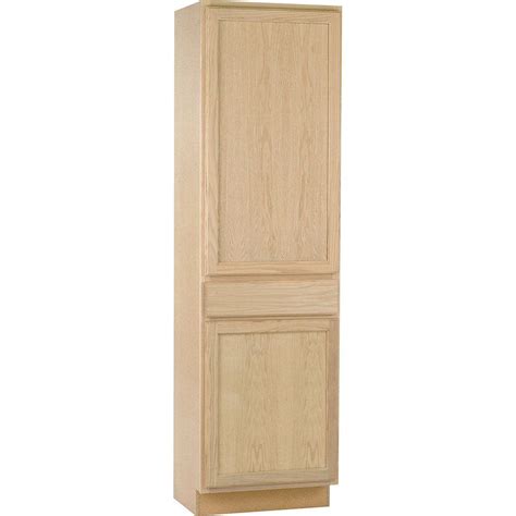 Unfinished Assembled 24 X 84 X 18 In Pantryutility Kitchen Cabinet In