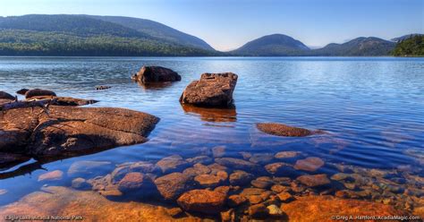 Eagle Lake In Acadia National Park And Bar Harbor Maine Is The
