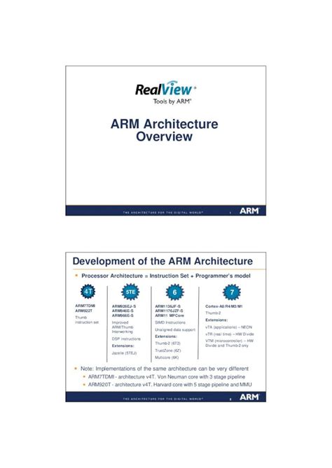 Pdf 04 Arm Architecture Overviewprabalteachingeecs2 Confidential