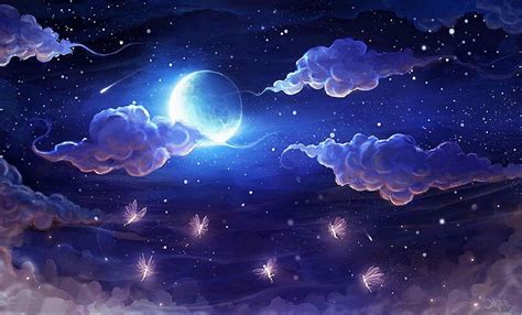 Night Sky Moon Wallpapers Top Free Night Sky Moon Backgrounds