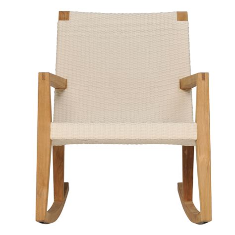 Quinta Teak Woven Rocking Chair Janus Et Cie