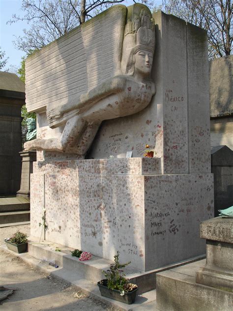 Tumba De Oscar Wilde En El Cementerio De Pére Lachaise En Paris