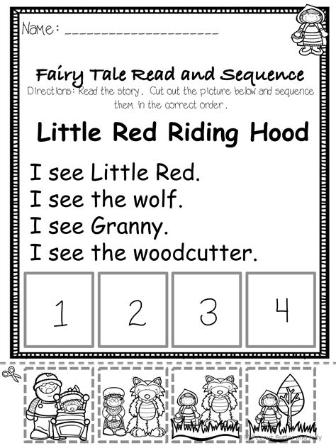 Little Red Riding Hood A Fairy Tale Comprehension Unit Jabber The