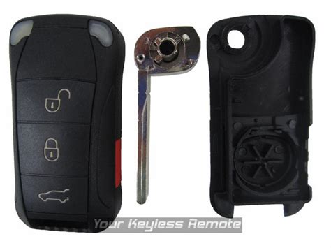 Sell Porsche Remote Key Keyless Fob Replacement Case 4 Button Flip