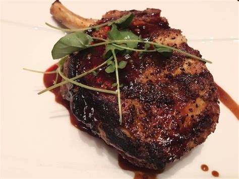 Thick cut pork chops are covered in a perfect, savory gravy with onions and mushrooms. Kurobuta Double Pork Chop - Picture of Gordon Ramsay Steak, Las Vegas - Tripadvisor