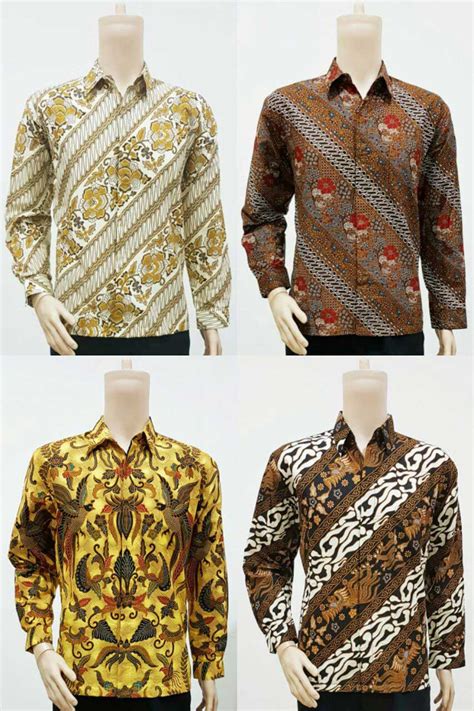 Baju Batik Pria Lengan Panjang Aneka Motif Terbaru Batik Bagoes Solo