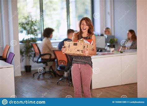 New Businesswoman Coming To A Workplace Woman Is Happy About Getting