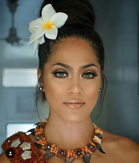 The Beautiful Miss Tonga Hawaiian Makeup Hawaiian Hairstyles Beauty