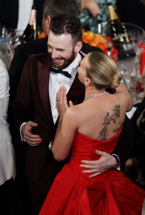 'black widow' costars scarlett johansson and florence pugh fangirled over each other on the no one may have been more excited to see scarlett johansson at the 2020 oscars than florence pugh. SCARLETT JOHANSSON and Chris Evans on Stage at Golden ...