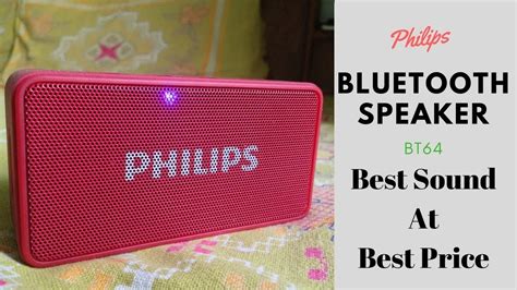 Philips Bluetooth Speaker Bt64 Portable Speaker Quick Review Youtube
