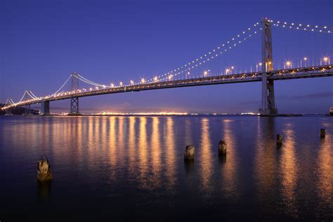 Filesan Francisco Oakland Bay Bridge At Night Wikimedia Commons