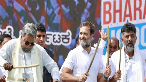 rahul gandhi s bharat jodo yatra enters poll bound karnataka