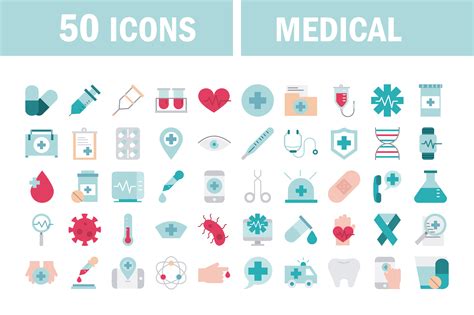 Medical And Health Care Icon Set 1248858 Vector Art At Vecteezy