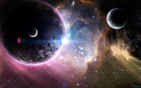 planets and moons in universe wallpapers 1920x1200 1064229 planets and moons space art