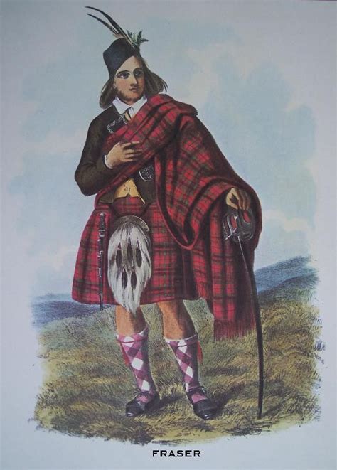 Clan Fraser Scottish Tartan Art Print Matted Scottish Tartans