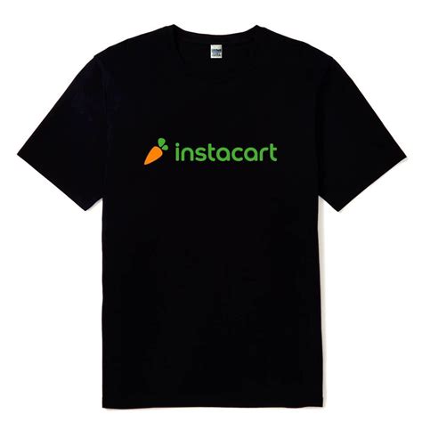 New Instacart Ritail Company Logo Mens Black Short Sleeve T Shirt