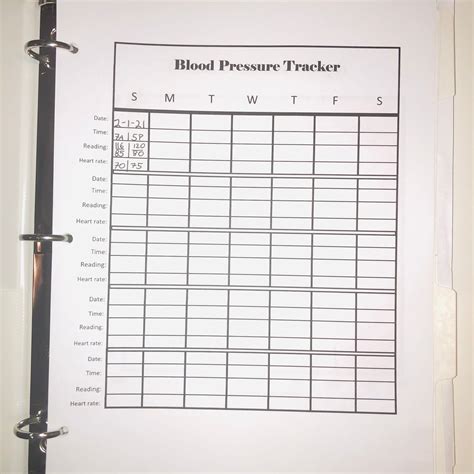 Blood Pressure Tracker Printable