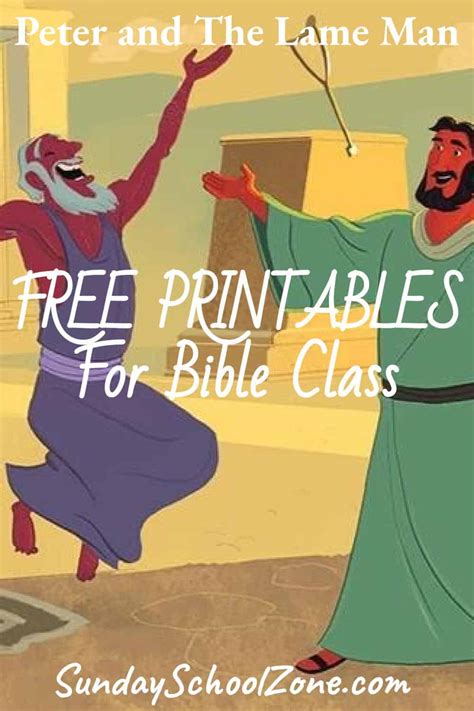 Free Peter And The Lame Man Bible Activities On Sunday School Zone