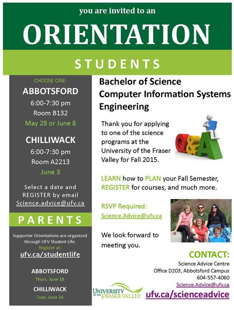 Upcoming Orientations For New Students Faculty Of Science