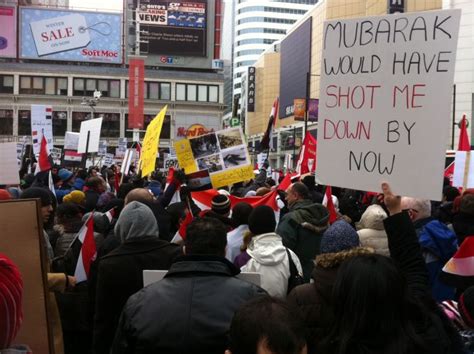 600 In Support Of Egyptian And Tunisian People At Dundas Square In