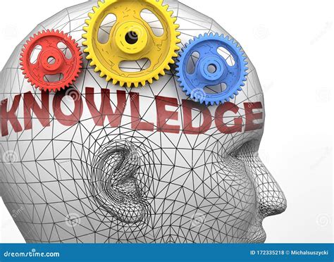 Knowledge And Human Mind Pictured As Word Knowledge Inside A Head To