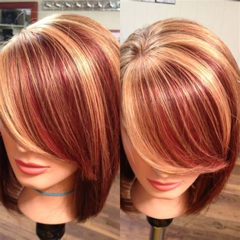 Both rose gold and strawberry blonde are super trendy shades used for both highlights and balayage or ombre. strawberry blonde w/ highlights | Pinwheel hair color, Red ...