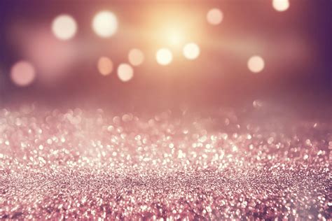 Rose Gold Glitter Lights Bokeh Abstract Background Holiday Cosmedix