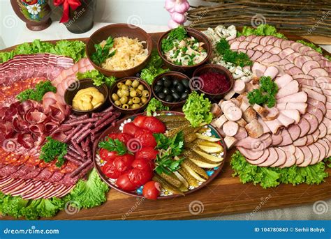 Delicious Food On The Wooden Table Stock Photo Image Of Diet