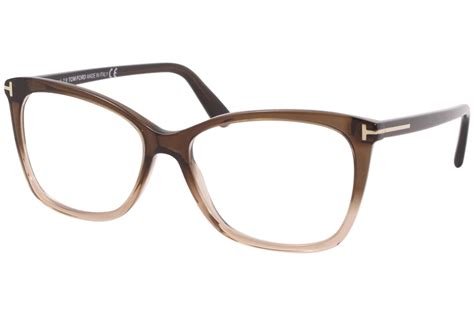 tom ford tf5514 050 eyeglasses women s dark brown gradient full rim cat eye 54mm