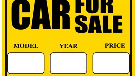 Car For Sale Printable Sign Free Printable Signs