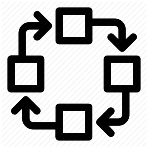 Process Flow Icon At Collection Of Process Flow Icon