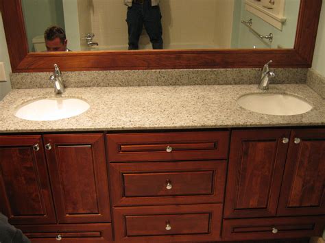 Bms beveled mirror series medicine cabinets. Bertch Hudson Cherry cabinetry with Hylastone recycled ...