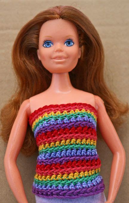 Free Rainbow Top Crochet Pattern For 115 Inch Fashion Dolls Crochet