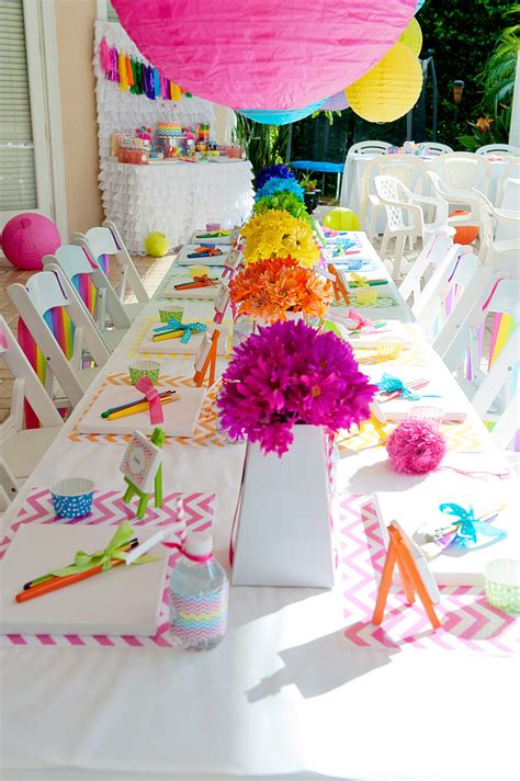 A Bright And Trendy Chevron Arts And Crafts Party Anders Ruff Custom