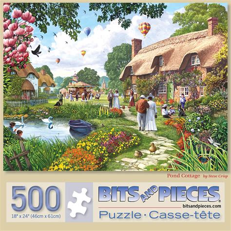 Pond Cottage 500 Piece Jigsaw Puzzle Bits And Pieces