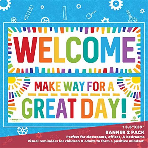 Sproutbrite Classroom Decorations Welcome Banner And Poster For