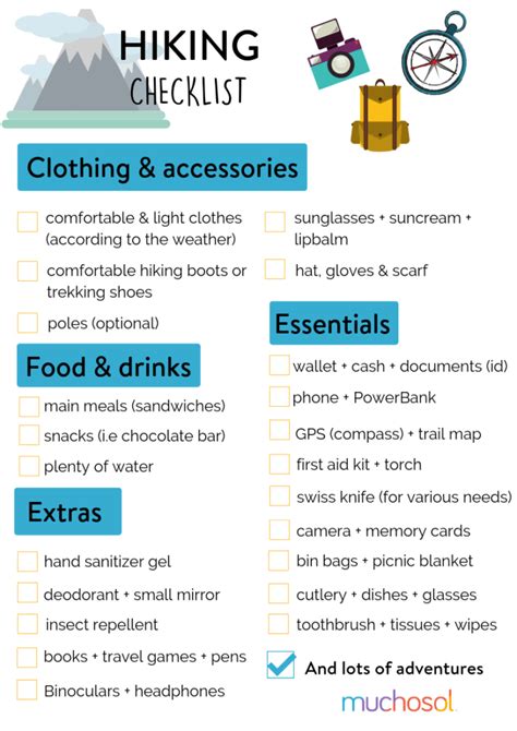 Hiking Checklist What To Put In Your Backpack On A Hike Hiking